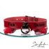 YOU  Personalisiertes Halsband mit O-Ring und Wunschtext, individuell erstellt. Verschiedene Farben, italienisches Premium Vacchetta Leder